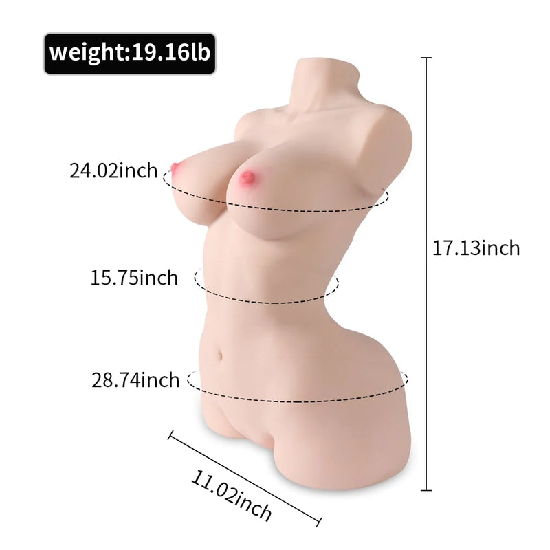 HERMOSA - Half Body Torso Sex Doll Likelife Size 19.16lb