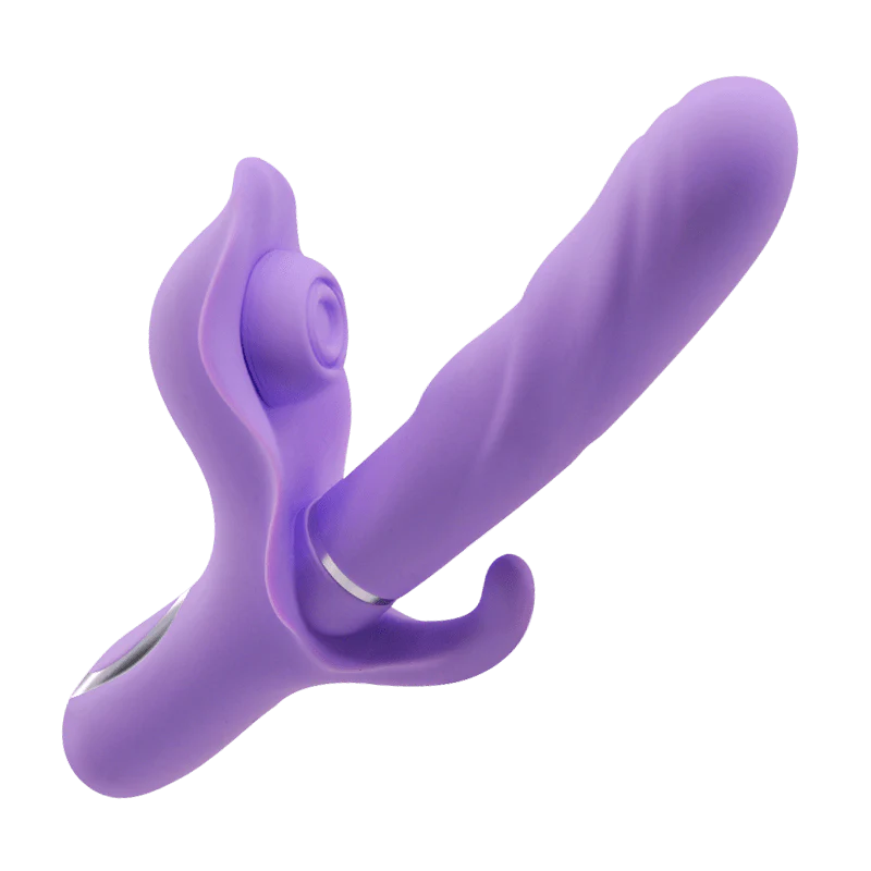 New 4 in 1 Thrusting and Flapping G-spot Rabbit Vibrator for Women and Couples