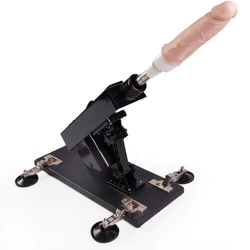 Automatic Thrusting Heating Swinging Vibrating Sex Machine with Dildo and Suction Cup 28 Inch