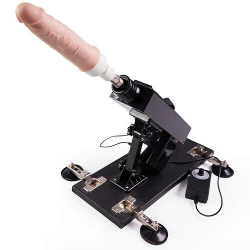 Automatic Thrusting Heating Swinging Vibrating Sex Machine with Dildo and Suction Cup 28 Inch