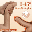 KING Bendable Glans Longer 10.24 Inch 5 Telescoping 7 Vibrating Swinging Lifelike Huge Dildo