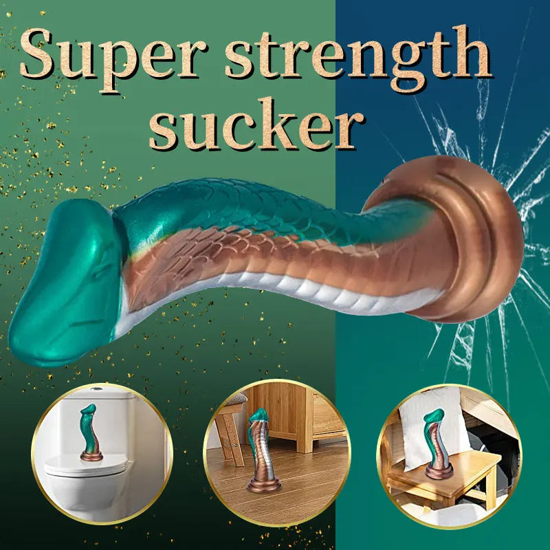 Snake Large Monster Dildo With Strong Suction Cup