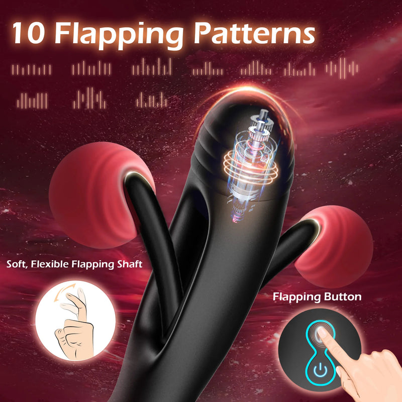 4 in 1 Prostate Massager with 10 Flapping & 10 Vibration