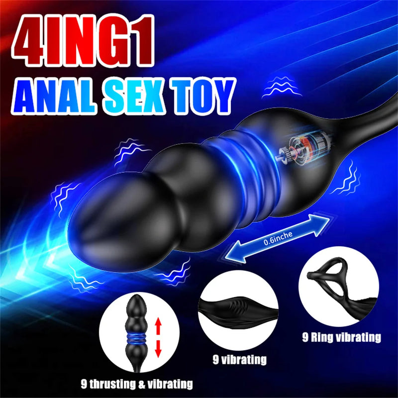 Telescopic Vibrating Butt Plug with Wireless Remote