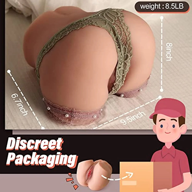 8.5LB Pocket Pussy Ass with Thrusting Anal Sex Stroker Sex Dolls Male Adult Sex Toys