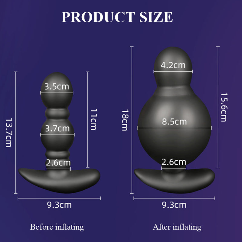 Huge Inflatable Anal Expansion Beads Dildo Vibrating and Prostate Massager