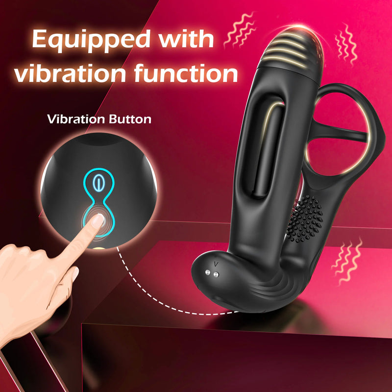 4 in 1 Prostate Massager with 10 Flapping & 10 Vibration