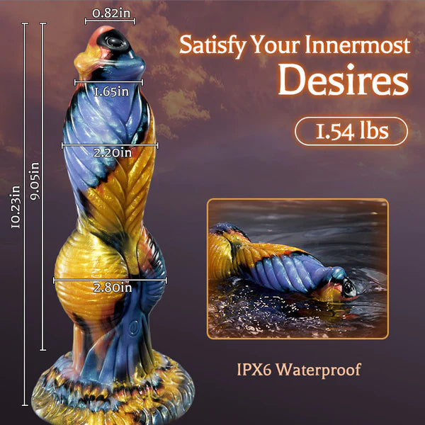 Phoenix Animal Texture 7 Thrusting Vibrating Big Sucker Monster Dildo10.23 Inch