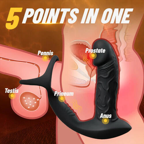 9 Wiggling & Vibrating App Control Anal Vibrator Penis Ring Prostate Massager