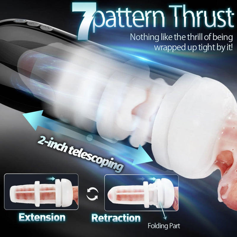 LUSTYTIME 7 Auto-Thrusting Dashing Button Real-Feel Stroker Masturbation Cup