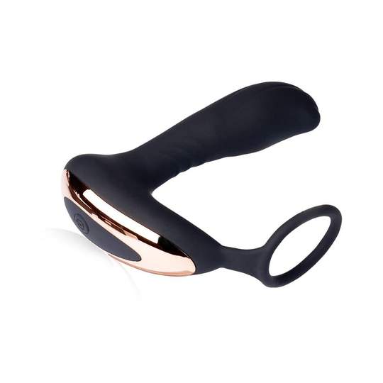 Remote Control 7-Frequency Vibration Prostate Stimulator with Penis Ring - Lusty Time