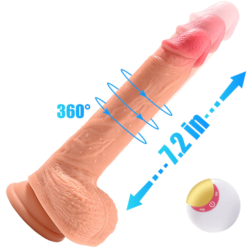 8 Vibration Modes Auto Huge Dildo 8.7 inch G-Spot Thrusting - Lusty Time