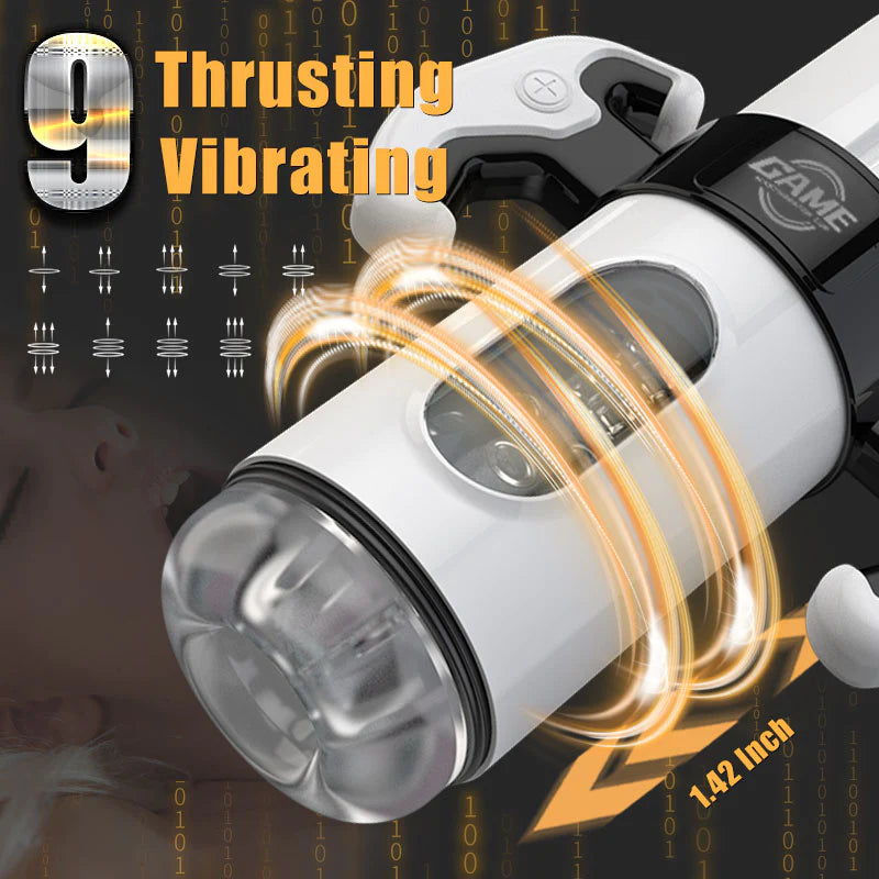 Calvin Gamepad 9 Thrusting & Vibrating 2 in 1 Handheld Masturbation Cup - Lusty Time