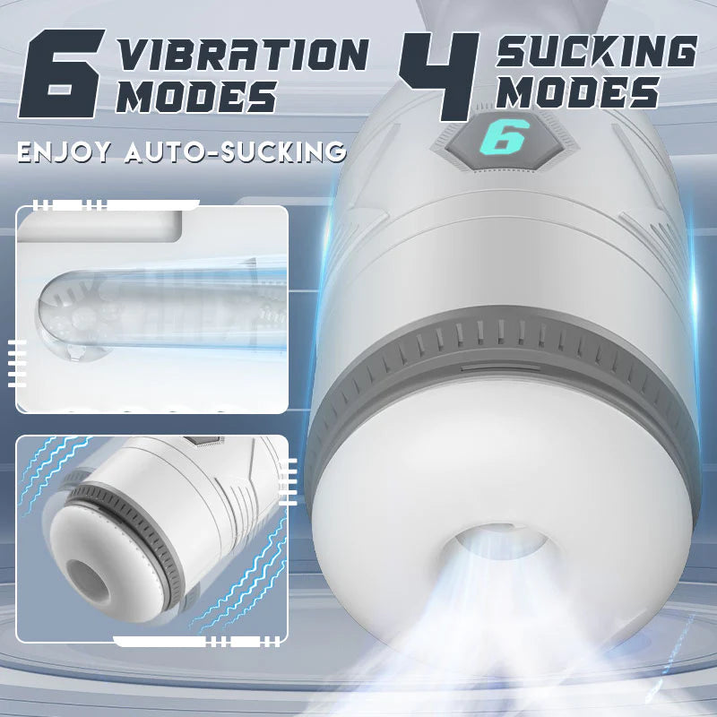 NO.6 Sucking & Vibrating Technology Masturbation Cup - Lusty Time