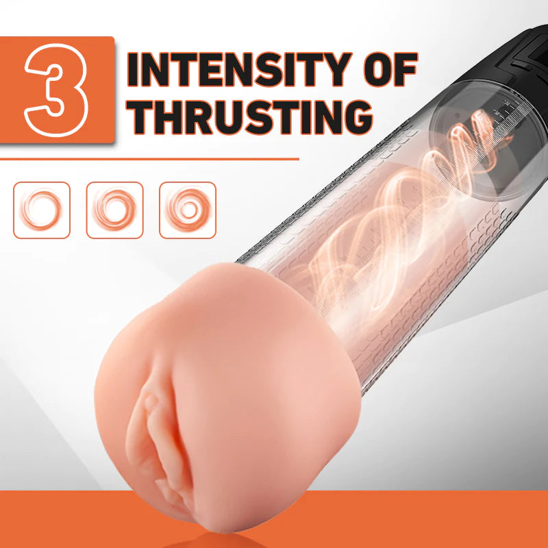 Lustytime 2 in 1 LCD Masturbator Penis Pump - Lusty Time