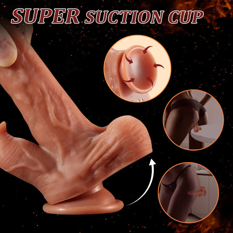 Ferrill 9 Vibrating Tongue Licking 3 Thrusting & Swinging Heating 8.67 Inch Realistic Dildo
