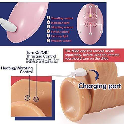 8.6-Inch Remote 3 Fuctions Multiple Combination Lifelike Dildo - Lusty Time