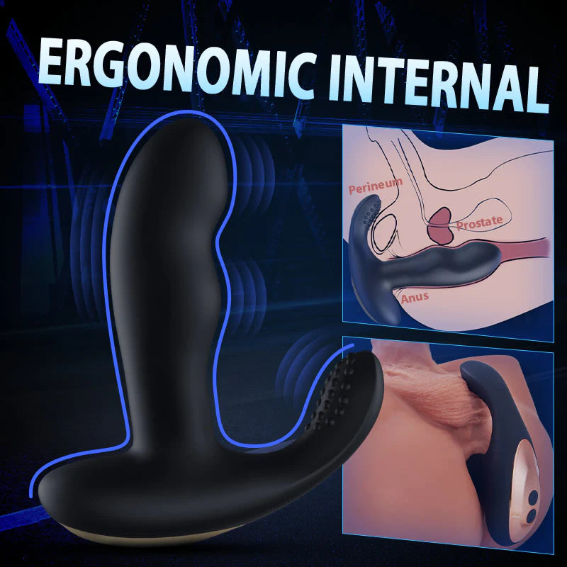 Black Panther 8-frequency Vibrating Bead-rotating Prostate Massager - Lusty Time