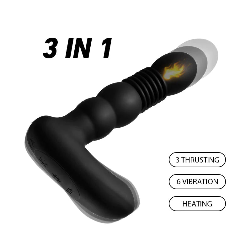 Prostate King 3 IN 1 6 Vibration 3 thrusting Heating Prostate Massage - Lusty Time