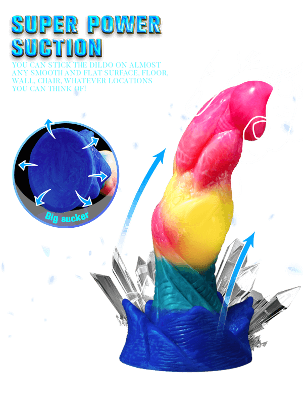 Huge Colorful Realistic Waterproof Dildo URANUS - Lusty Time