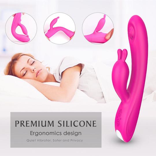 Dual Motor 9X9 Modes Flapping Clitoris G-Spot Rabbit Vibrator - Lusty Time