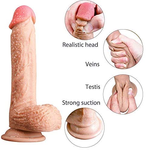 Thrusting & Rotating Realistic Dildo (size: 8.7 Inch) - Lusty Time