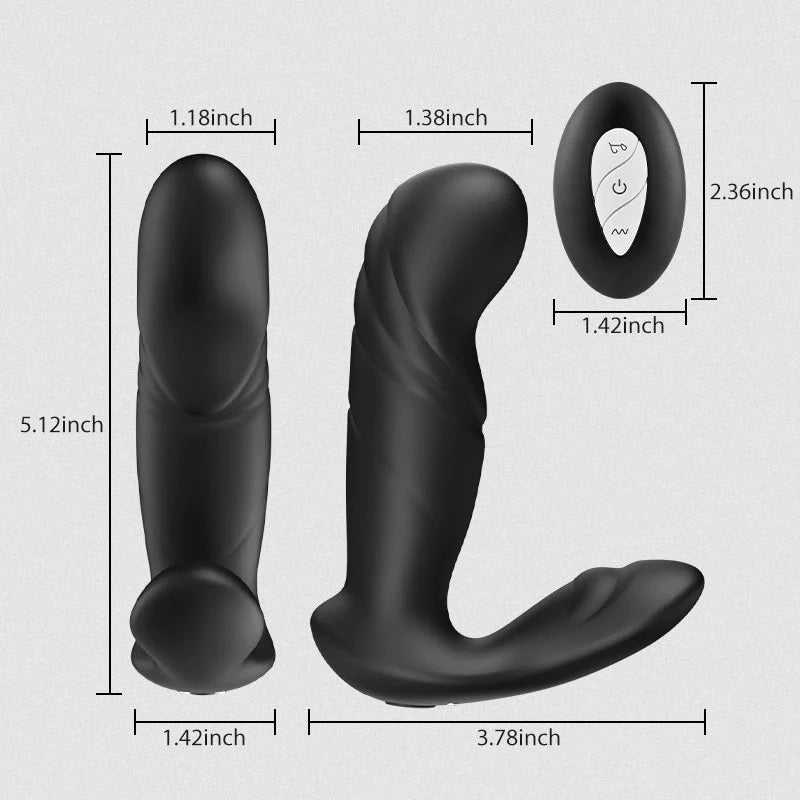 Dark Knight 10 vibrations 10 pulses Prostate Massager - Lusty Time