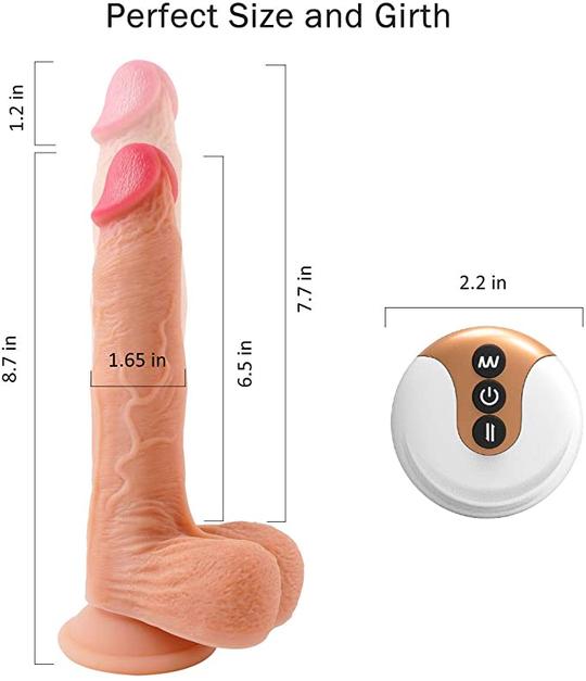 Thrusting & Rotating Realistic Dildo (size: 8.7 Inch) - Lusty Time