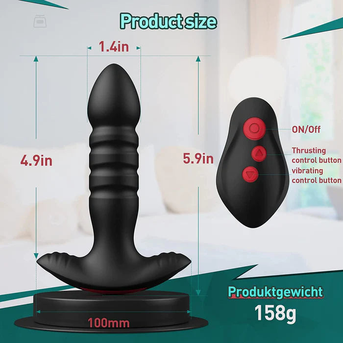 Anal Plug Vibrator with App Control Sex Toys for Men & Women - Lusty Time