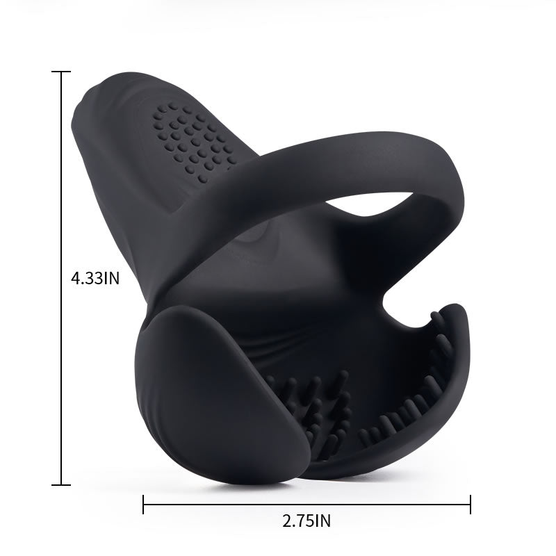 10-Pattern Vibrations Balls Dense Tickler Penis Ring - Lusty Time