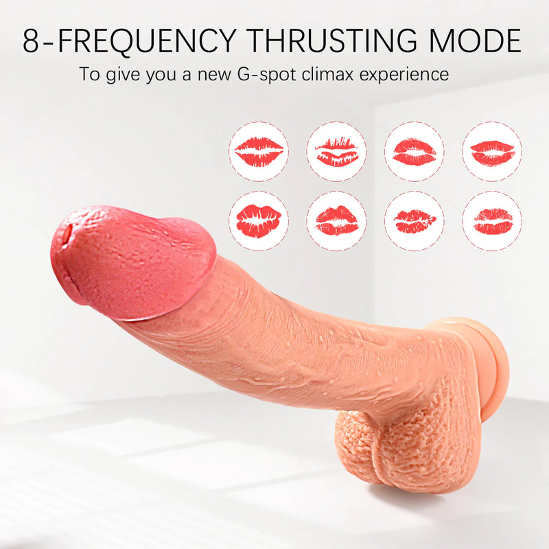 8 Vibration Modes Auto Huge Dildo 8.7 inch G-Spot Thrusting - Lusty Time