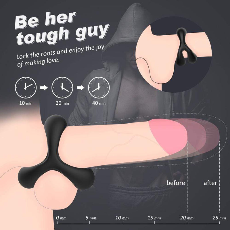 S-HANDE 1.14-Inch Silicone Penis Ring for Erection Enhancing - Lusty Time