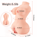 5.5lb Portable Curvy Sex Doll with Tight Vagina and Anus Realistic Strocker Masturbator - Lusty Time