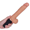 10.8-Inch 9 Vibrating 3 Rotation Telescopic Wriggle Fantasy Handheld Realistic Dildo - Lusty Time