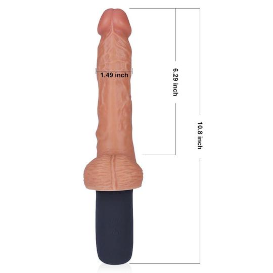 10.8-Inch 9 Vibrating 3 Rotation Telescopic Wriggle Fantasy Handheld Realistic Dildo - Lusty Time