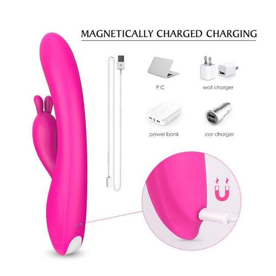 Dual Motor 9X9 Modes Flapping Clitoris G-Spot Rabbit Vibrator - Lusty Time