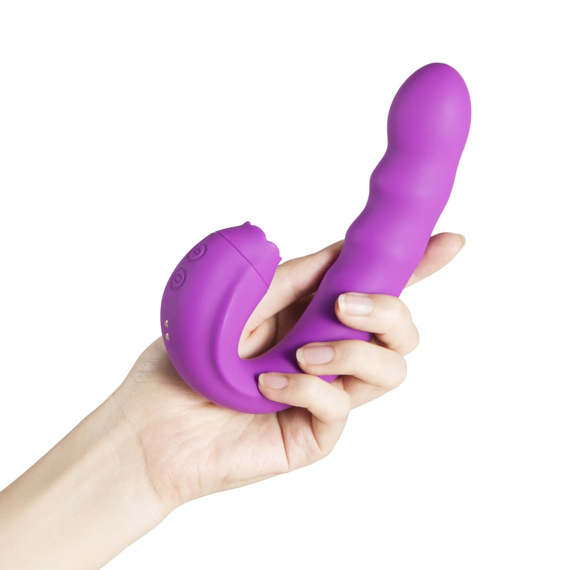 G Spot Vibrator With Rotating Head & Tongue Vibrator - Lusty Time