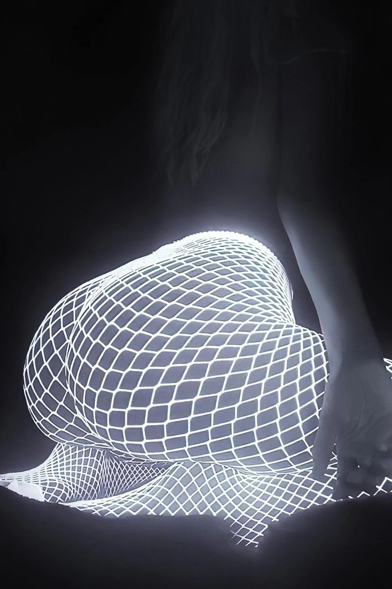 Glow in the Dark Fishnet Stockings - Lusty Time