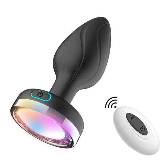 Colourful Remote Control Anal Plug - Lusty Time
