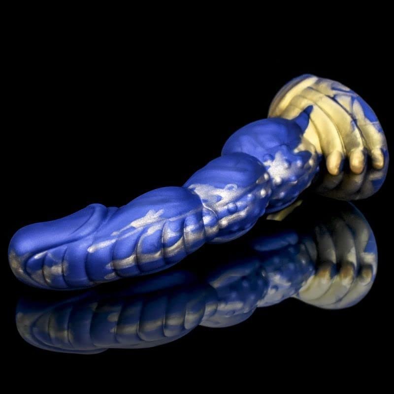 Fantasy Dildo Realistic Dildo- Dickman-Blue Gold - Lusty Time