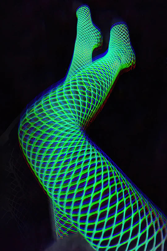 Luminous Glow in the Dark Fishnet Tights - Lusty Time