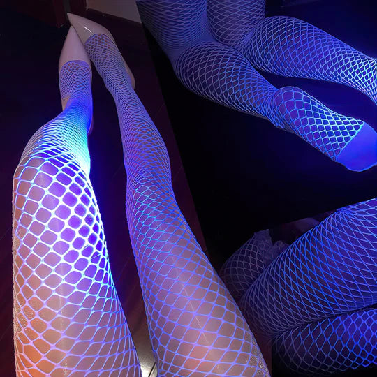 Luminous Glow in the Dark Fishnet Tights - Lusty Time