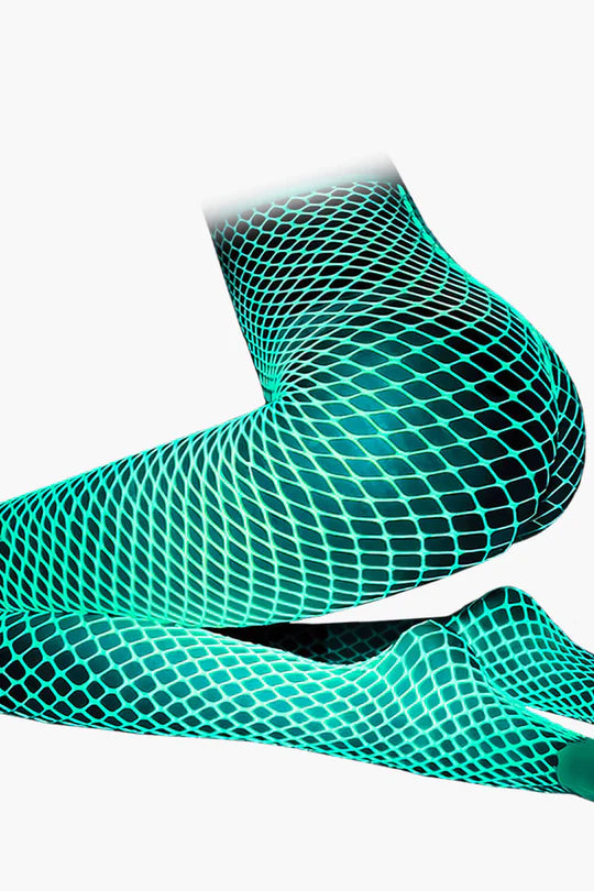 Luminous Glow in the Dark Fishnet Tights - Lusty Time