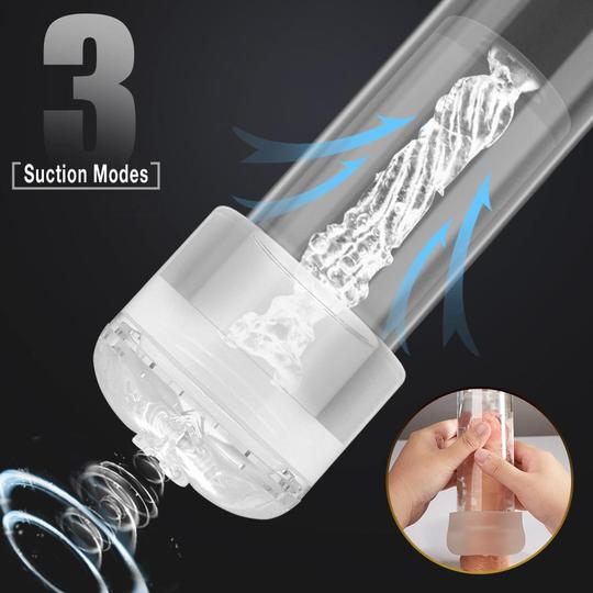 2 In 1 Vagina Sucking Electric Penis Enhancement Pump Male Masturbation Cup - Lusty Time