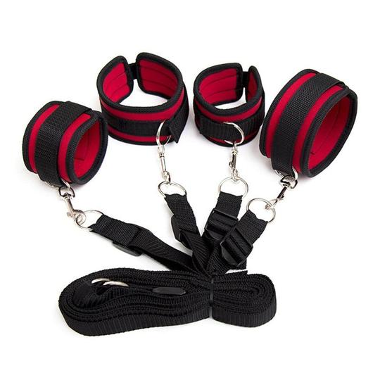 Tied Bed Bondage Hand Cuffs & Ankle Cuffs For Couples Sexy Game - Lusty Time