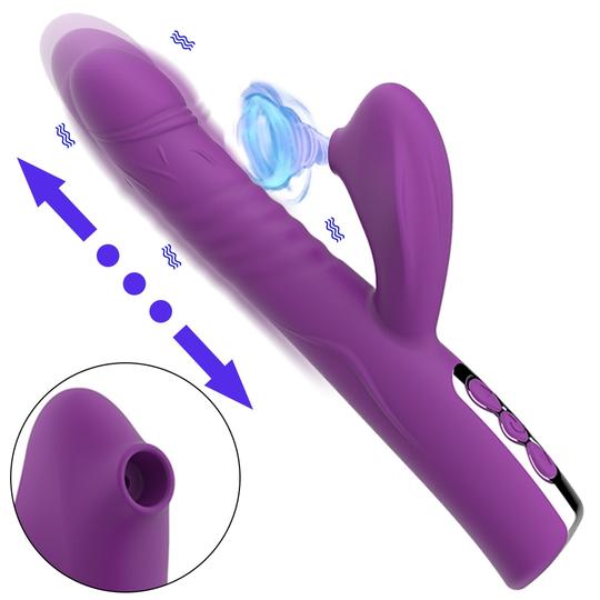 Thrusting Rabbit Vibrator Suction Vibrator For Women - Lusty Time