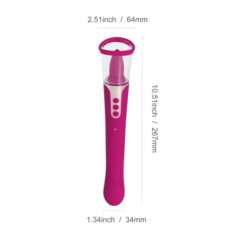 Succion - 3in1 Clitoral Sucking G Spot Vibrator & Clit Licking Tongue - Lusty Time